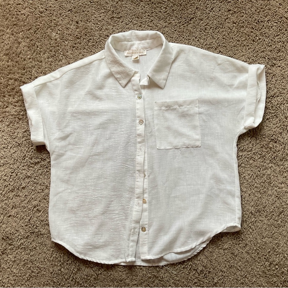 Women’s White Short Sleeve Shirt